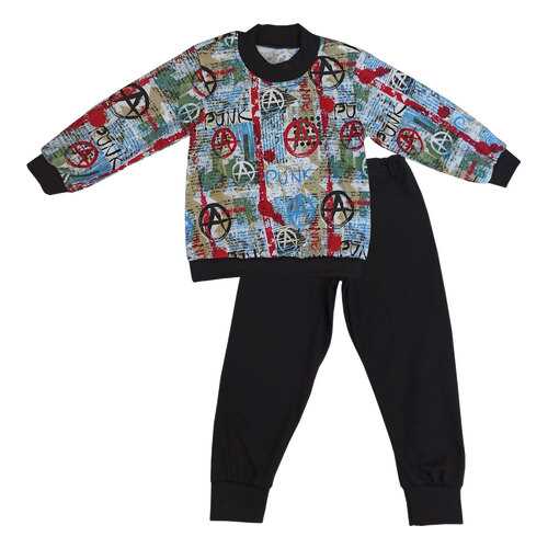 Пижама детская Папитто, цв. разноцветный; черный р.116 в Детки