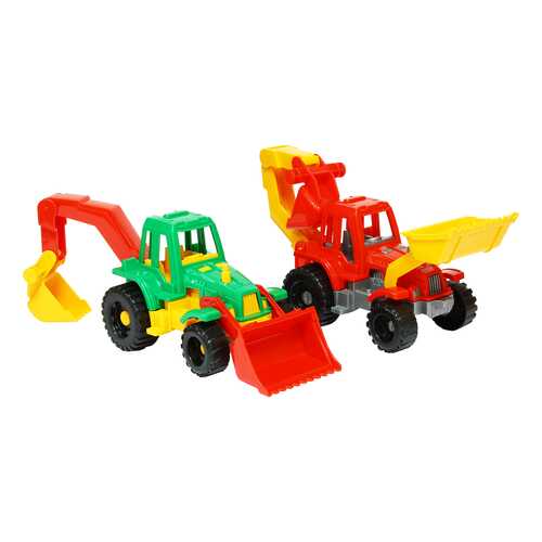 Трактор Нордпласт Ижора с грейдером и ковшом, в ассортименте в Детки